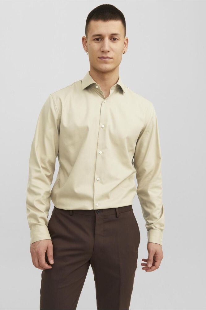 JPRBLAPARKER SHIRT L/S NOOS 12227385 Pure Cashmere/SLIM FIT